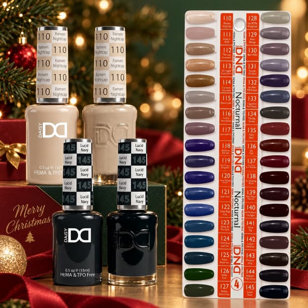 DND Nocturnal HEMA and TPO free gel and lacquer duo, set of 36