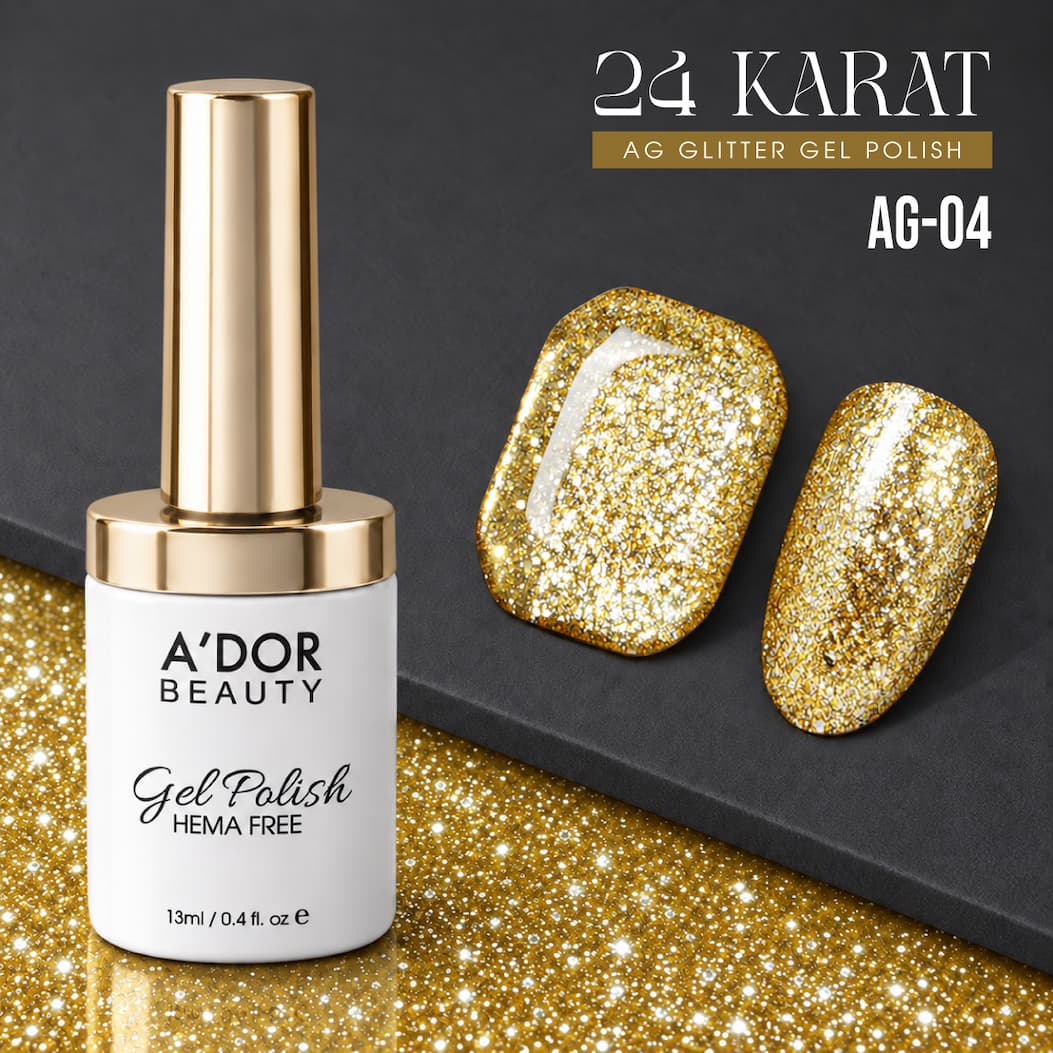 A'DOR 24 Karat AG-04, gold glitter gel