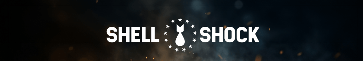 Shell Shock logo with a bomb icon surrounded by stars.