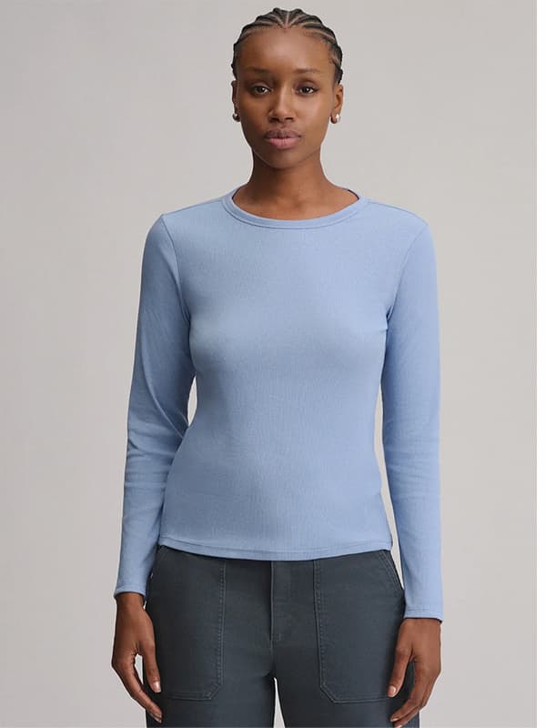 Women's Softline Rib Long-Sleeve Crew