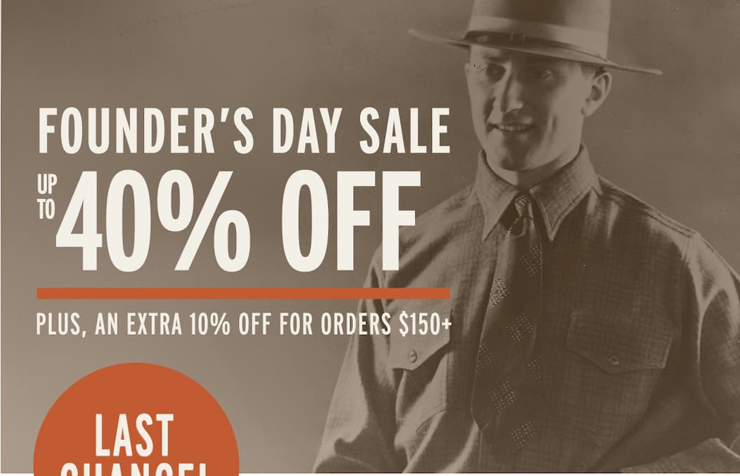 Founder's Day Sale Up to 40% Off
