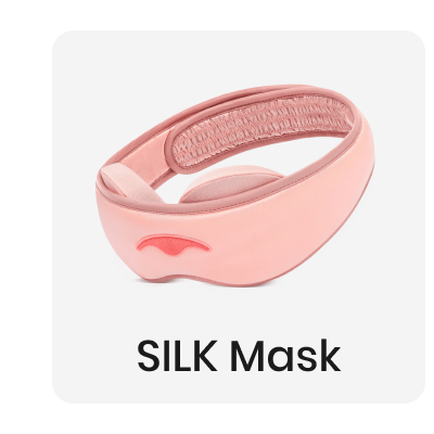 Manta SILK Sleep Mask in Sunset Pink