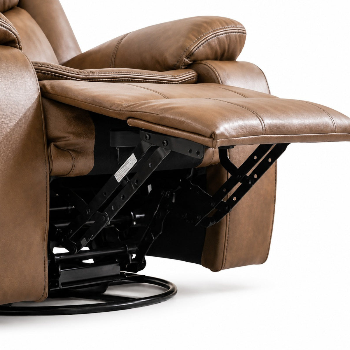 Footrest raised on the steel recline mechanism
