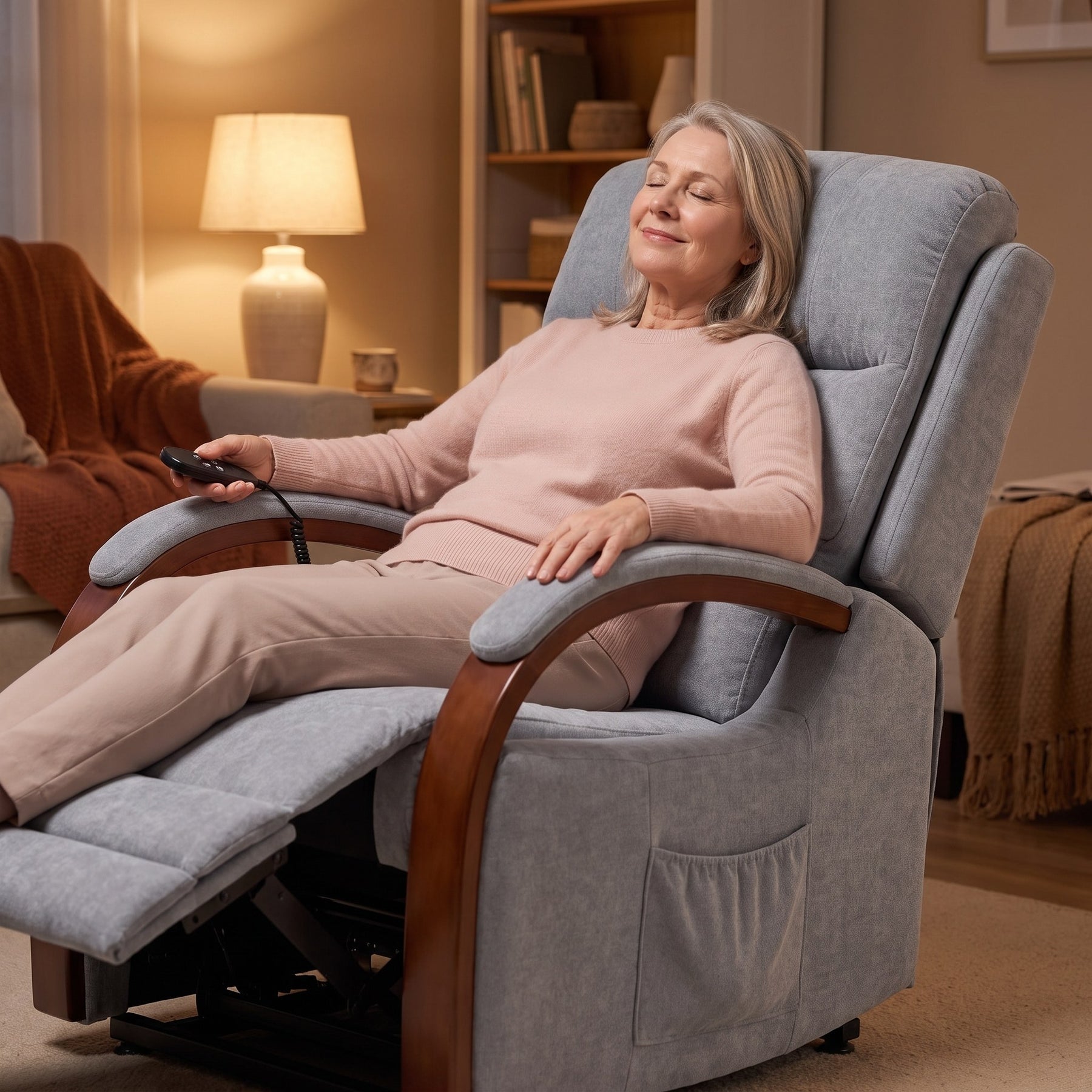Woman relaxing with the massage in the reclined EasyHold