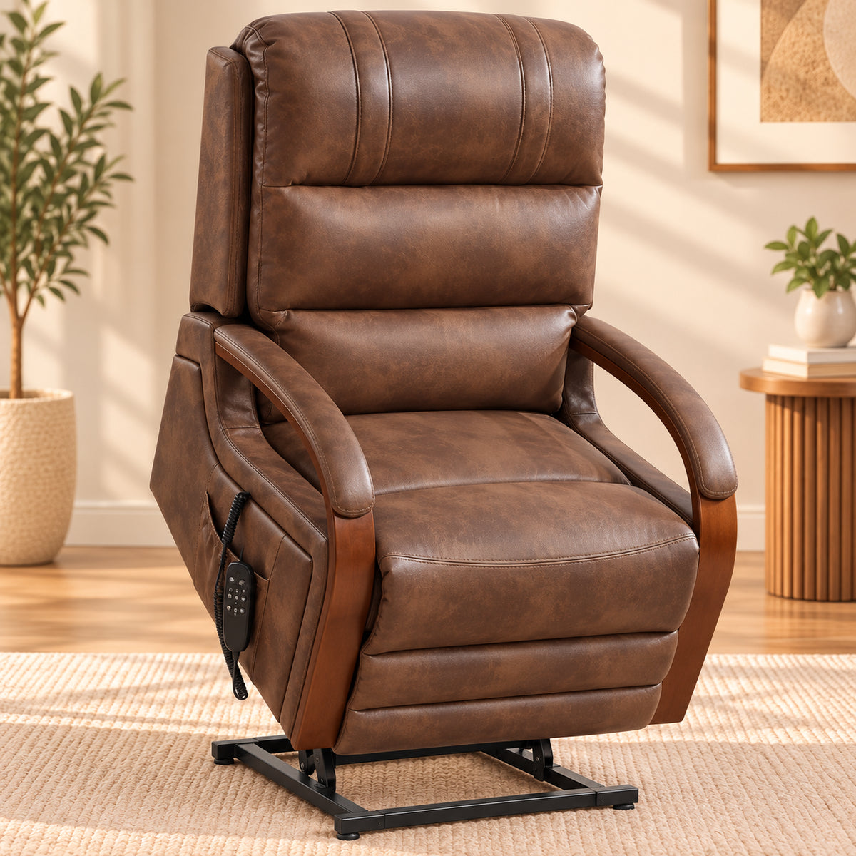EasyHold in Brown faux leather