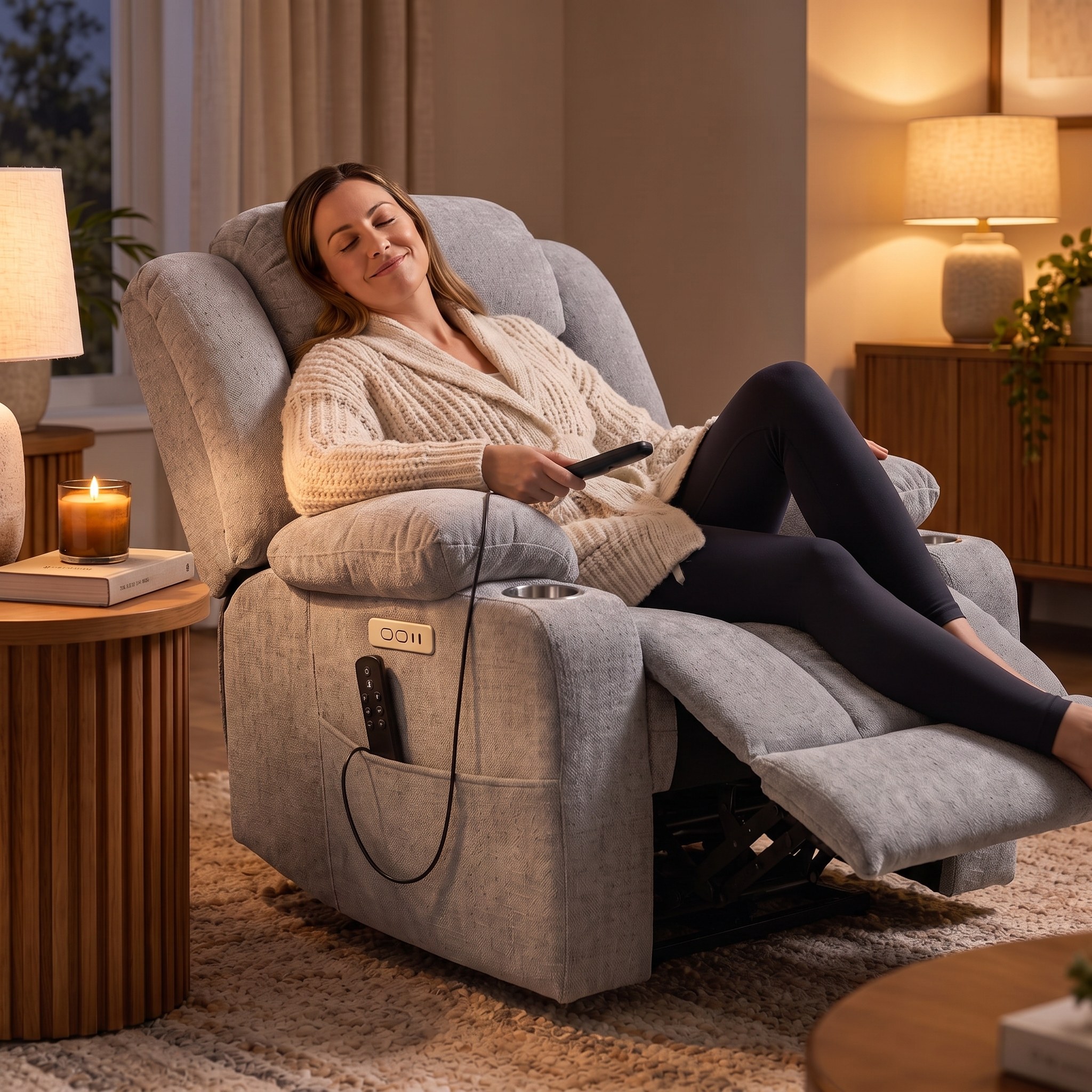 Relaxing with massage in the light gray CloudPulse