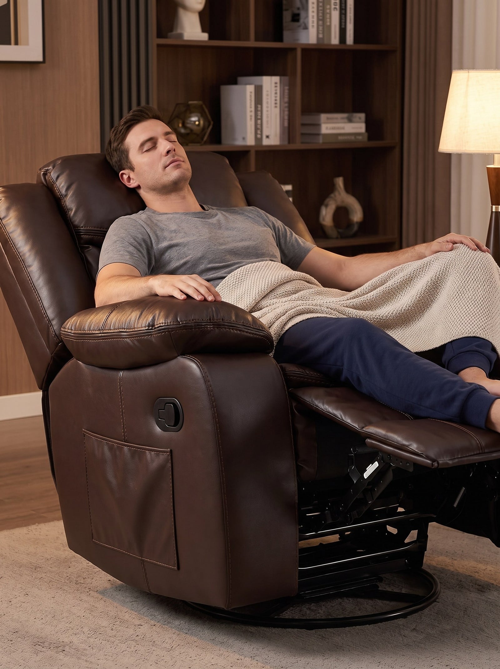 Napping fully reclined in the CozyNest