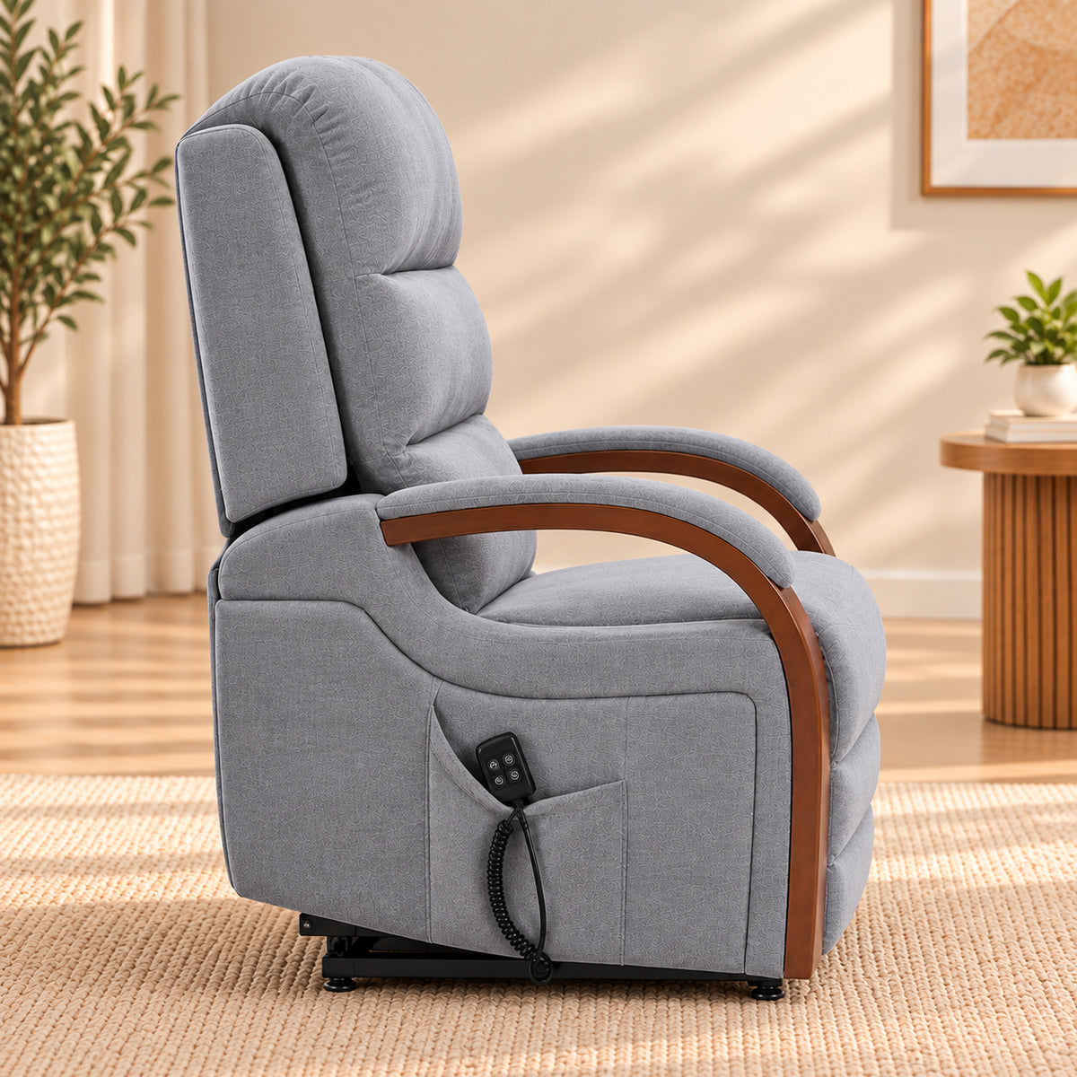 Gray EasyHold seated position, side view