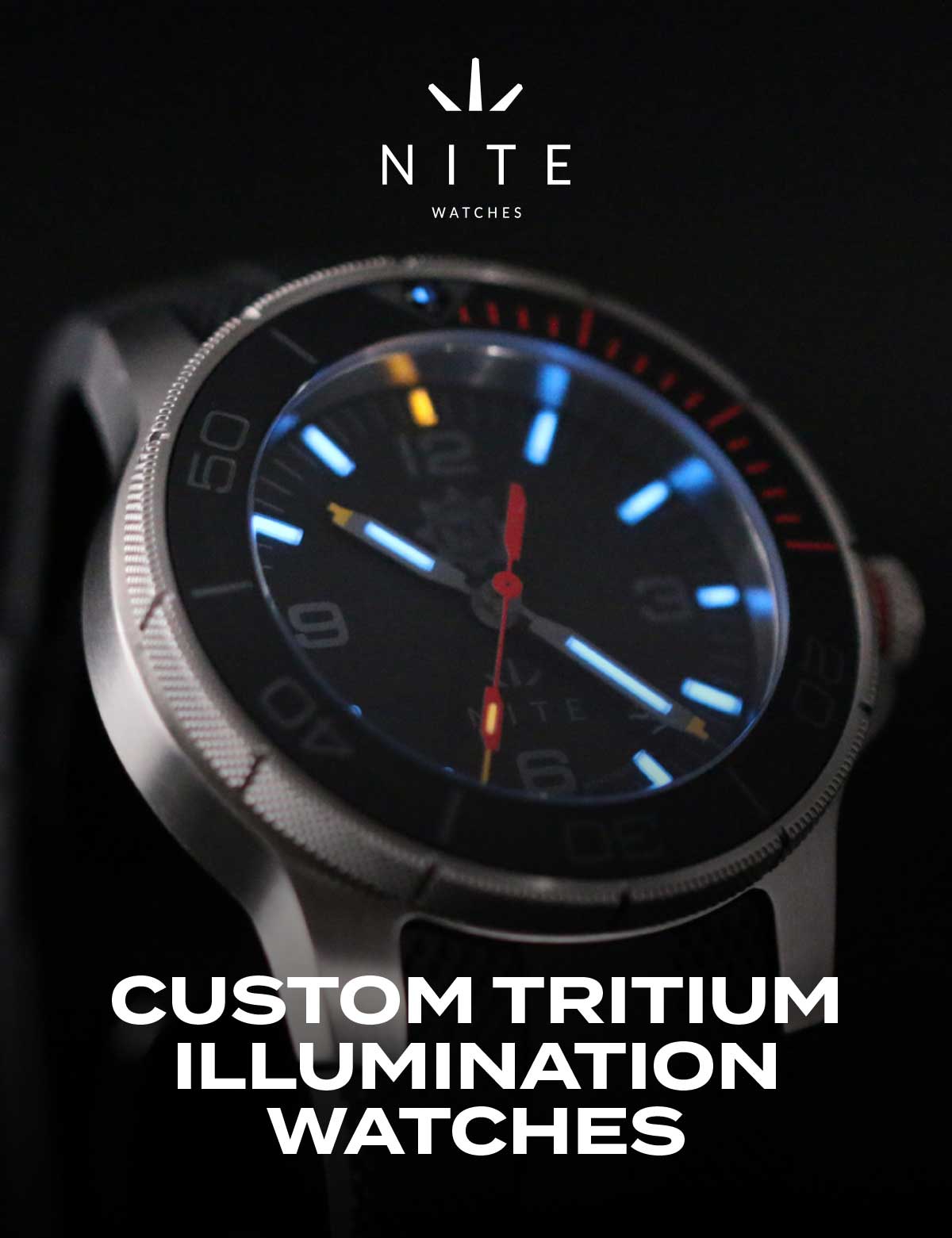 NITE Watch with triitium illumination