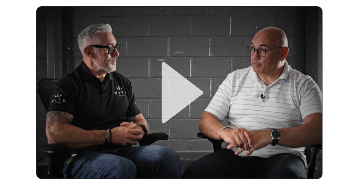Two men interview video