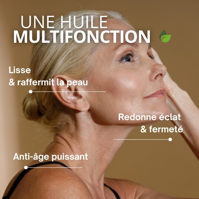 Peau mature lissée et lumineuse grâce à l'huile de pépins de figue de Barbarie bio