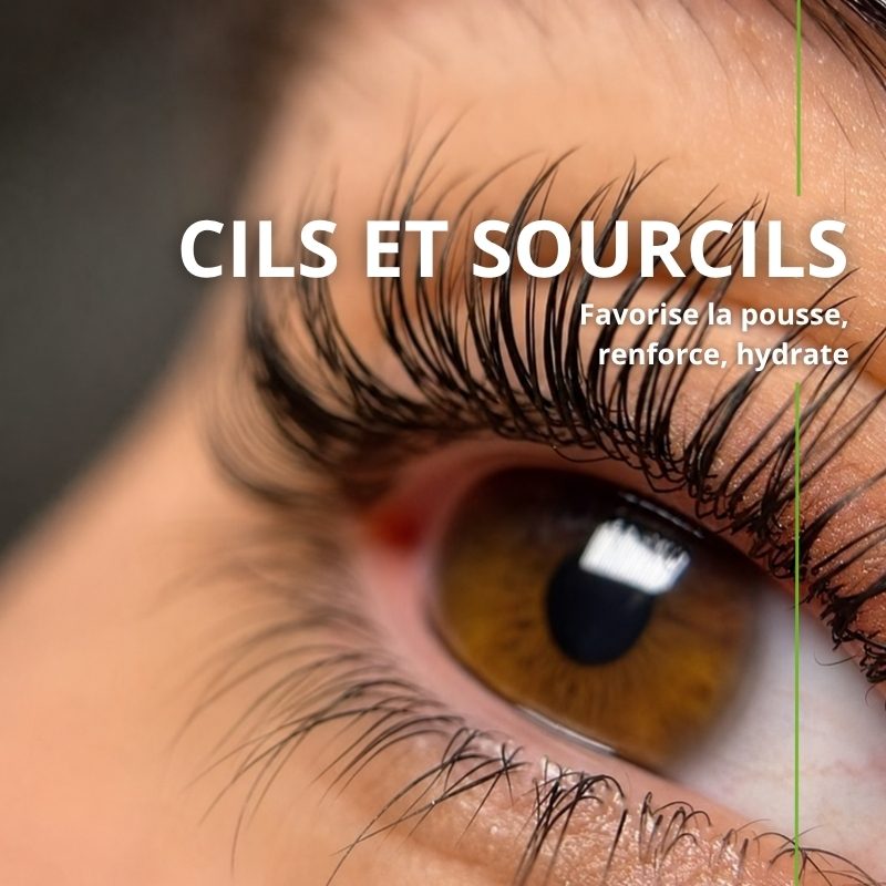 Cils et sourcils sublimés avec l'huile de ricin bio Naturoleum