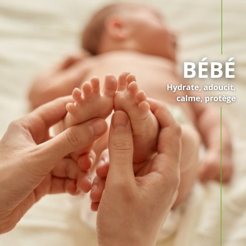 Baby massage with Naturoleum organic sweet almond oil, from the baby care pack