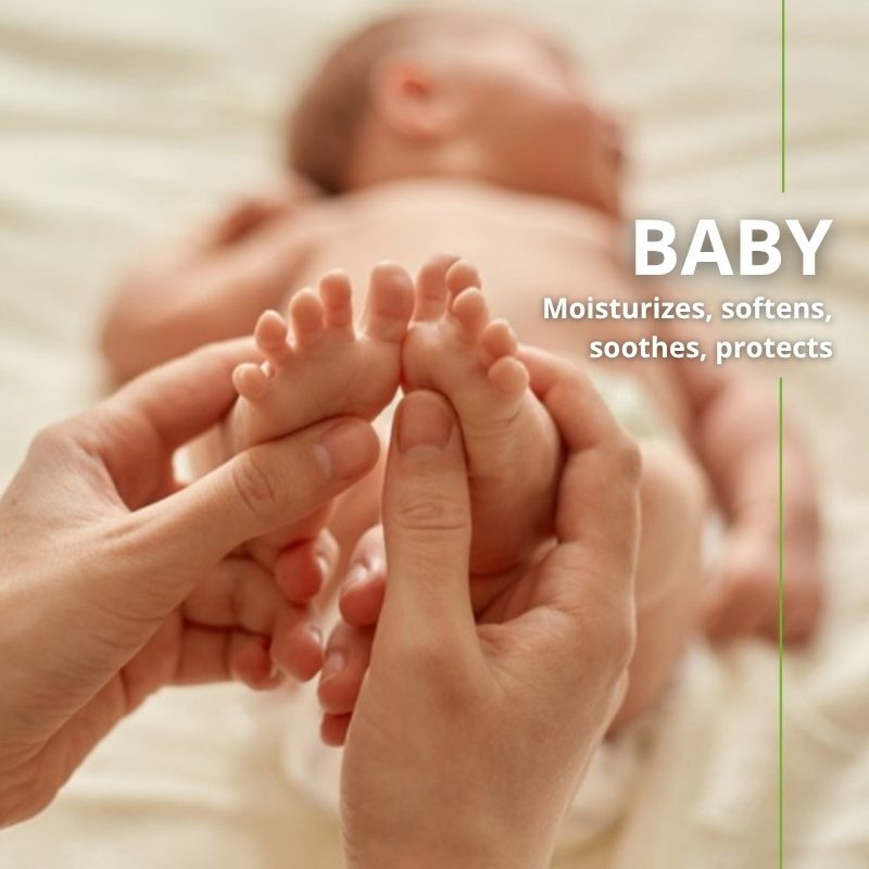 Baby massage with Naturoleum organic sweet almond oil
