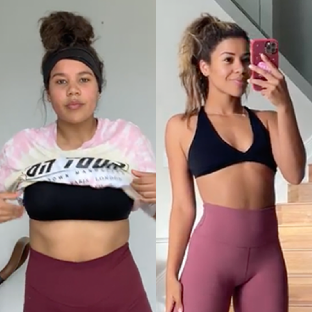 Jo's transformation - before and after
