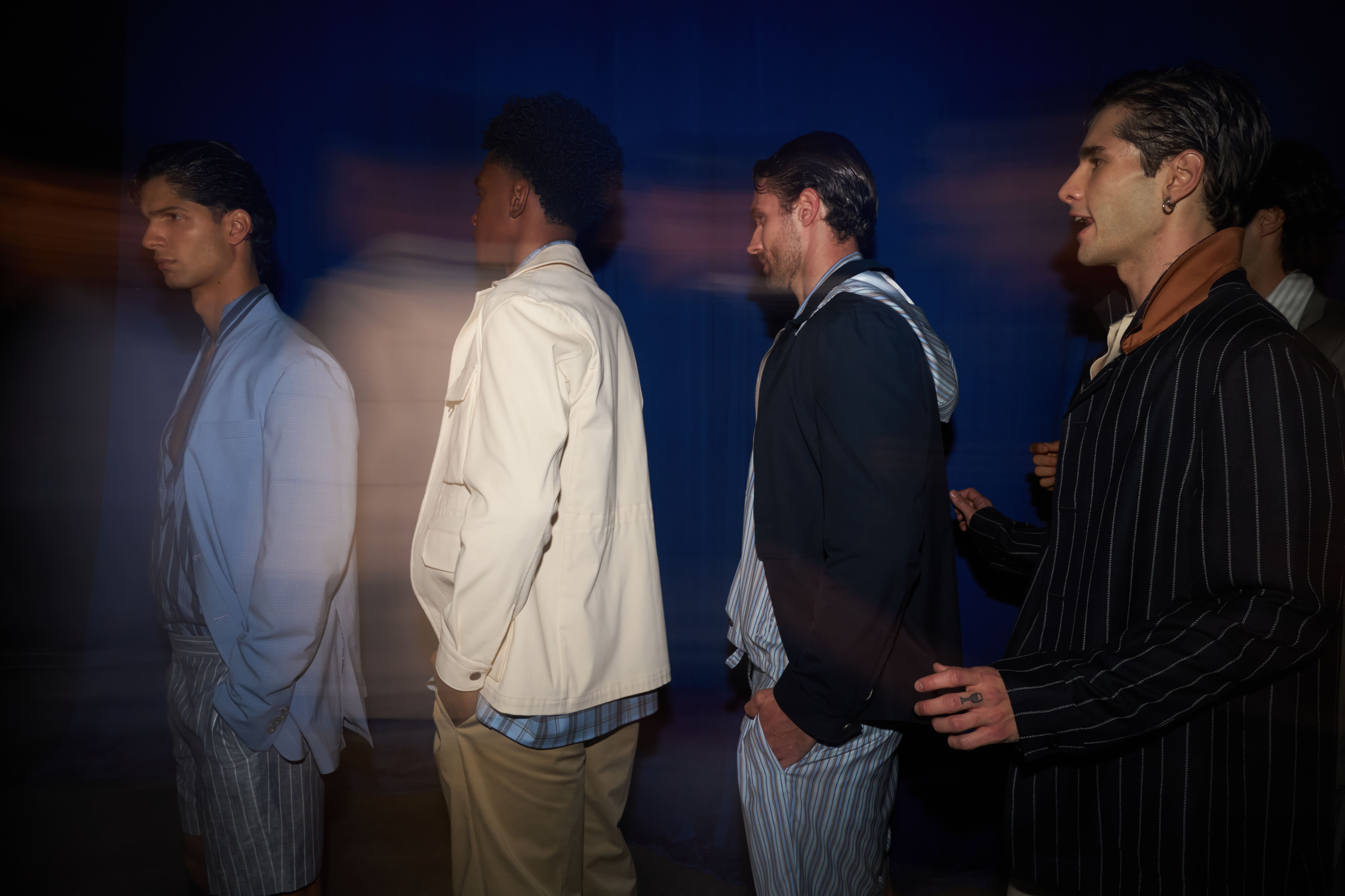Modelos y propuestas de moda masculina durante VOLVO FASHION WEEK MX 2026
