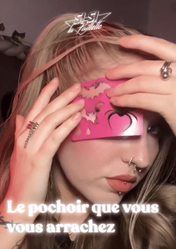 Extrait animé du tuto de Mathilde avec le Pochoir Vampire et ses chauves-souris pailletées