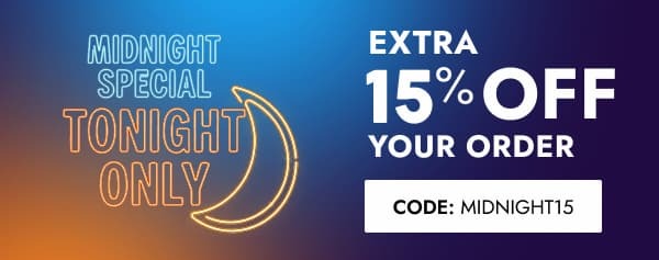 Midnight Special: Extra 15% off sitewide with code MDW15.