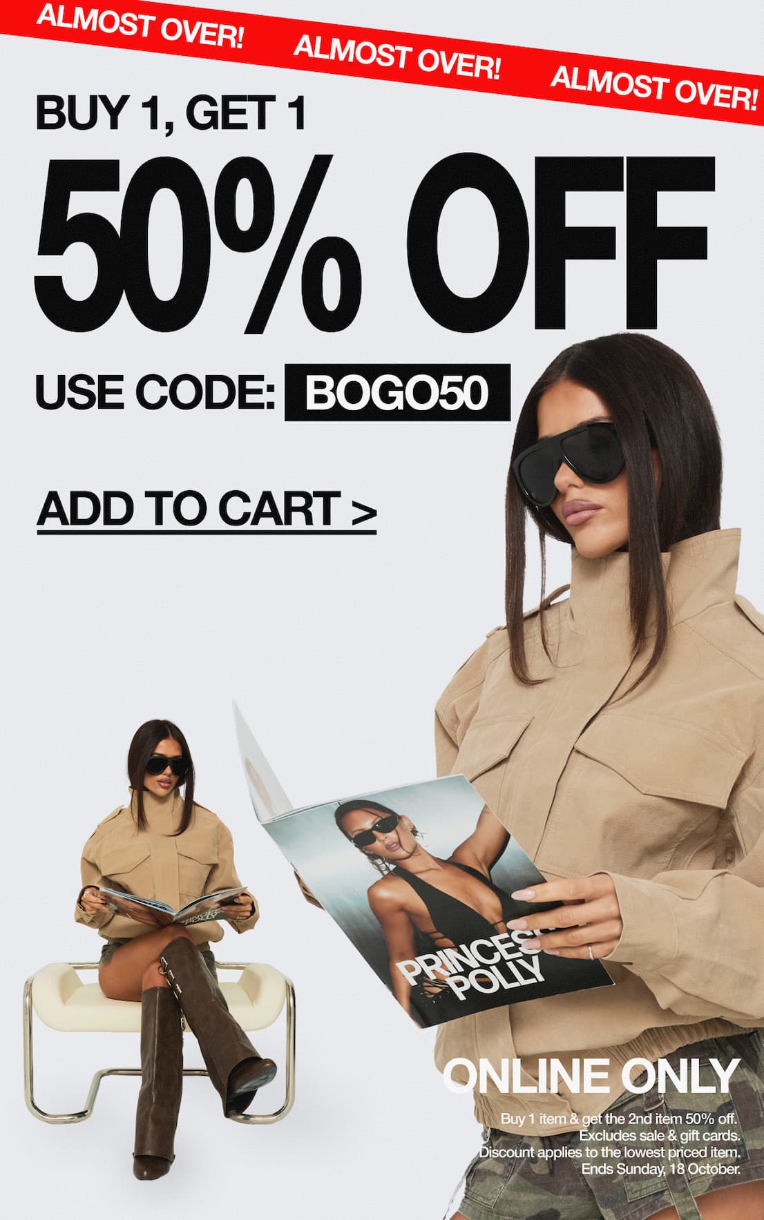 Buy 1, get 1 50% off