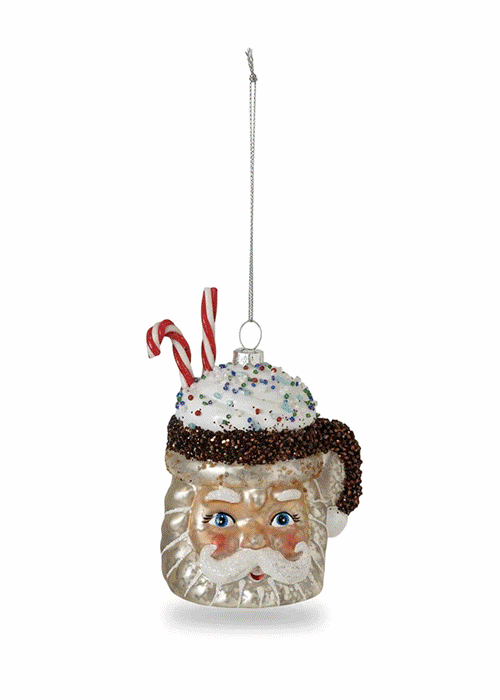 rotating gif of holiday ornaments from nest in fearrington village.