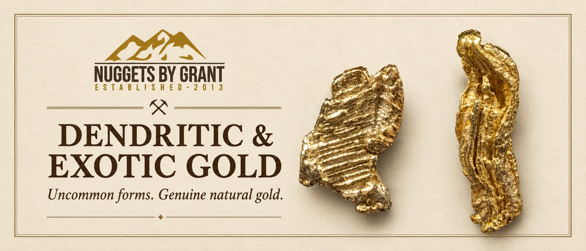 Dendritic and exotic natural gold from the collectors' campaign