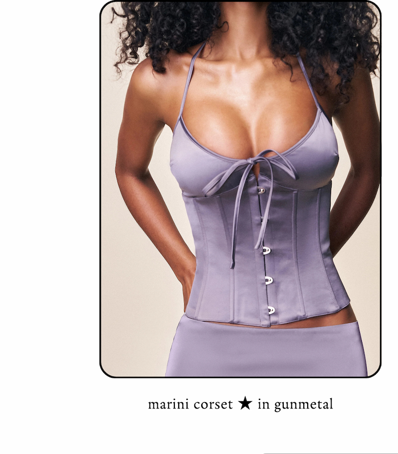 Marini Corset in Gunmetal