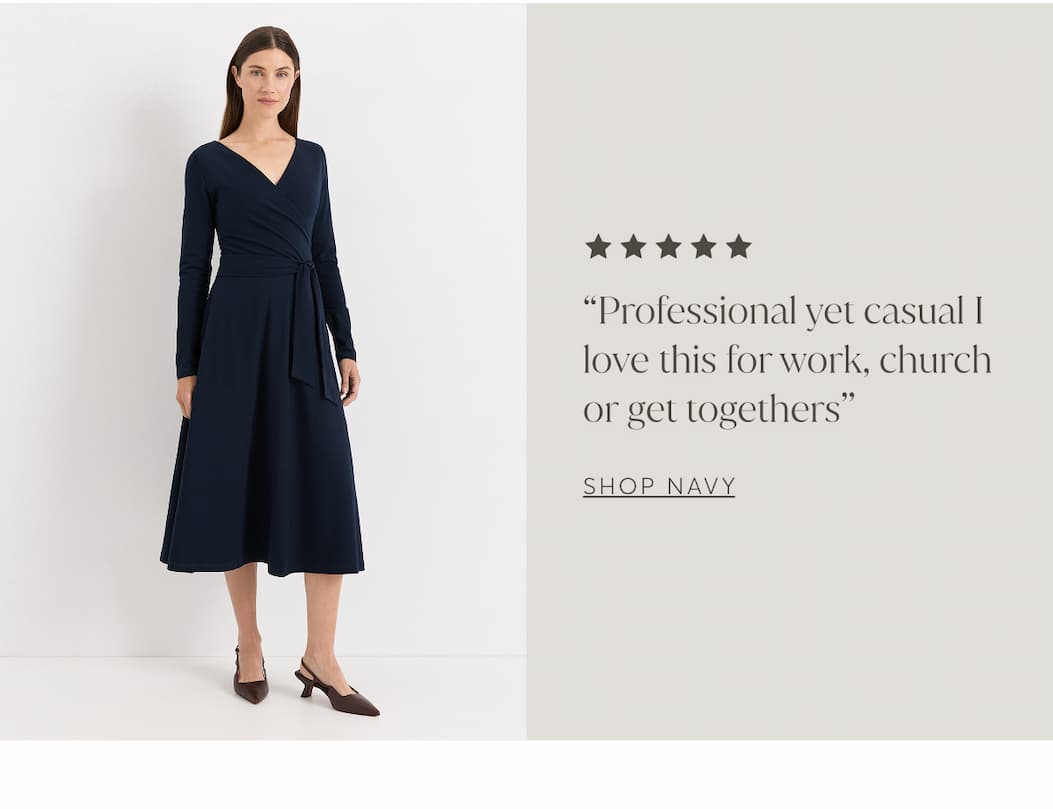 “Professional yet casual I love this for work, church or get togethers” | Shop Navy