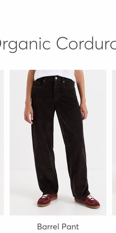 Organic Textured Corduroy Barrel Pant