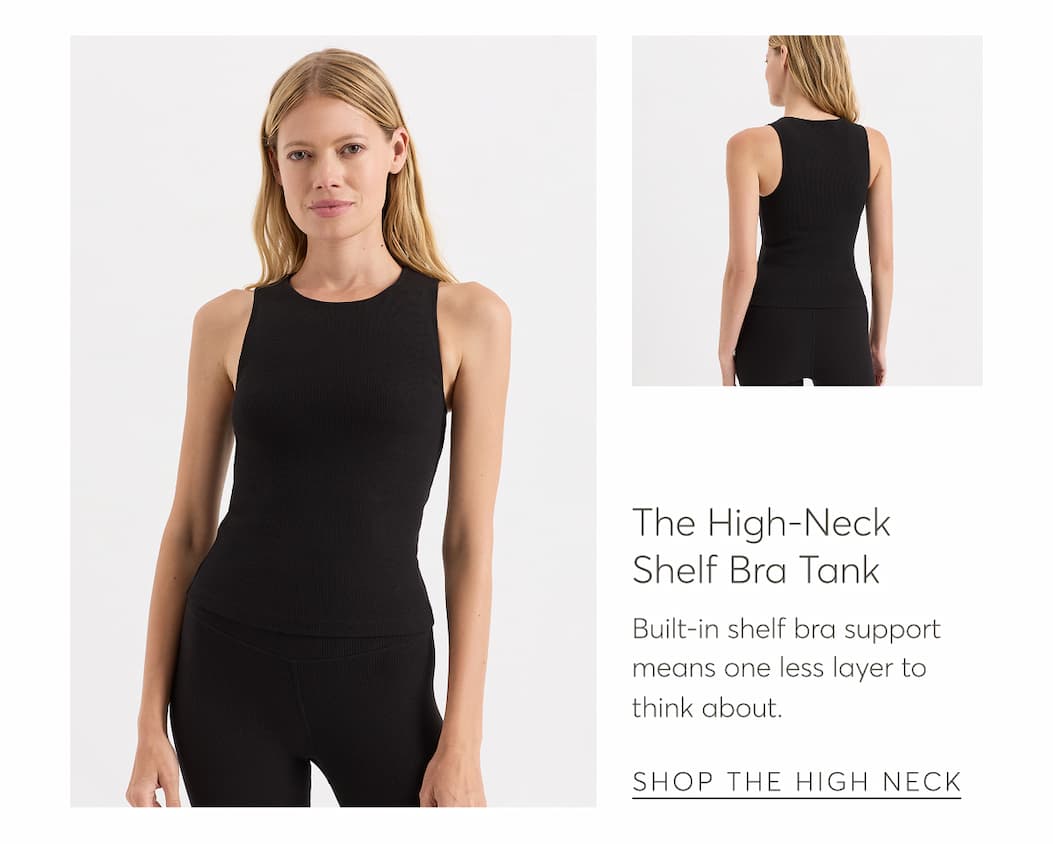 The High-Neck Shelf Bra Tank | Shop the High Neck
