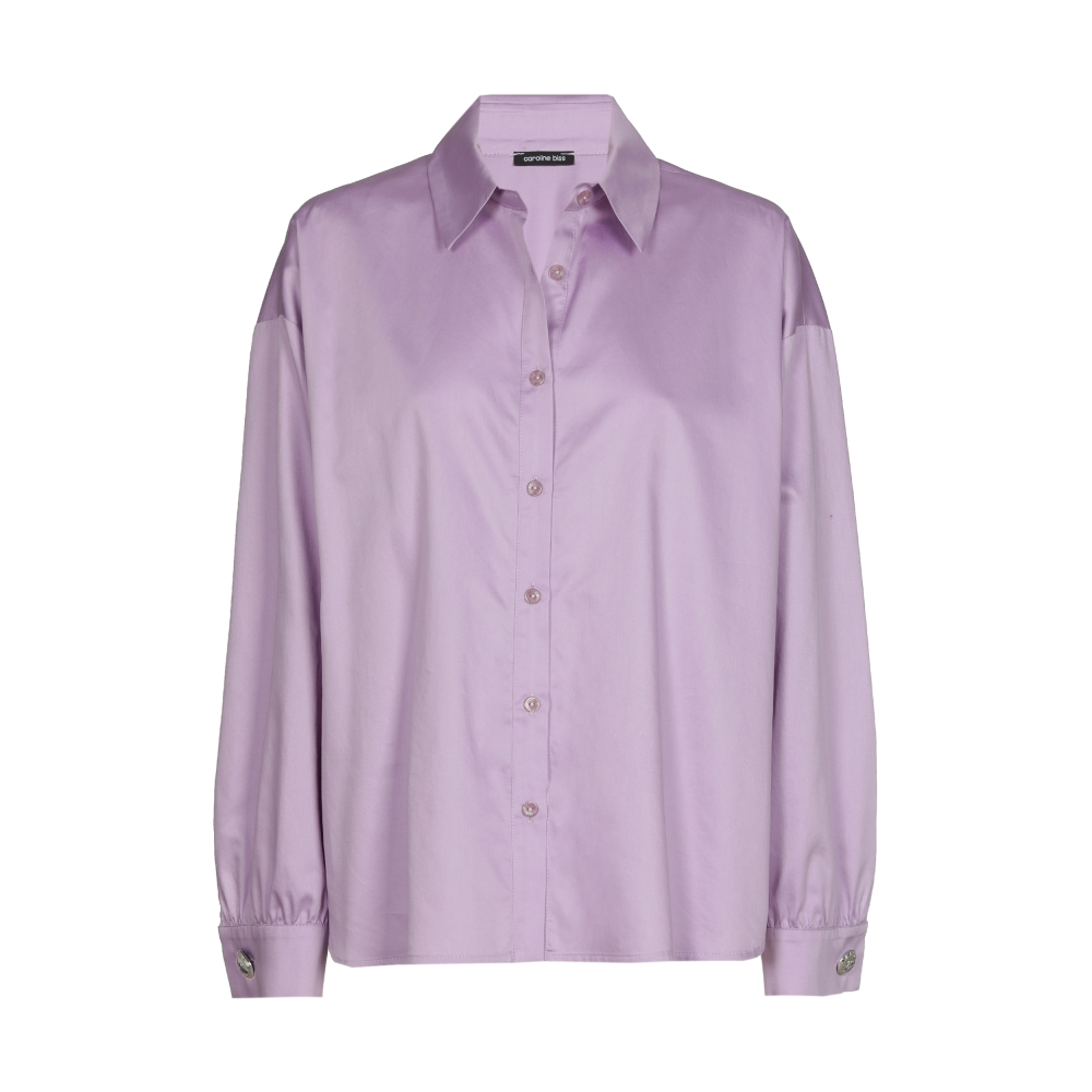 blouse in shiny cotton