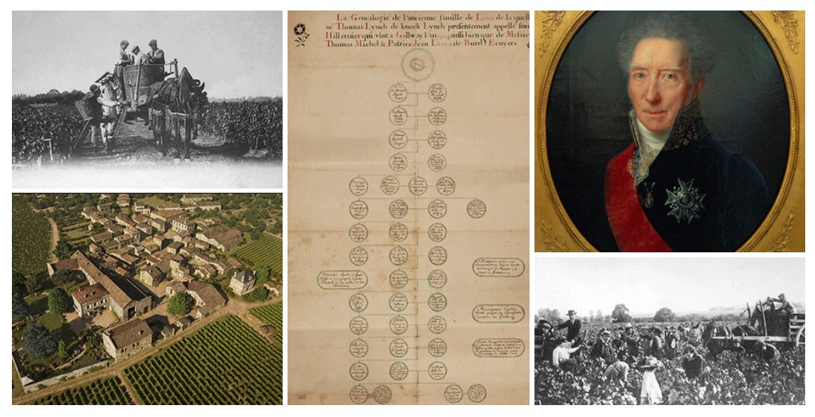 Château Lynch-Bages history: harvests past, the hamlet of Bages, the Lynch family genealogy and a portrait