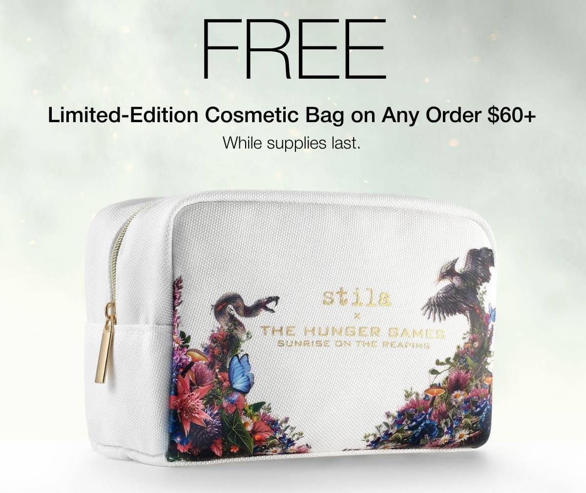 Limited-Edition Cosmetic Bag on Any Order $60+