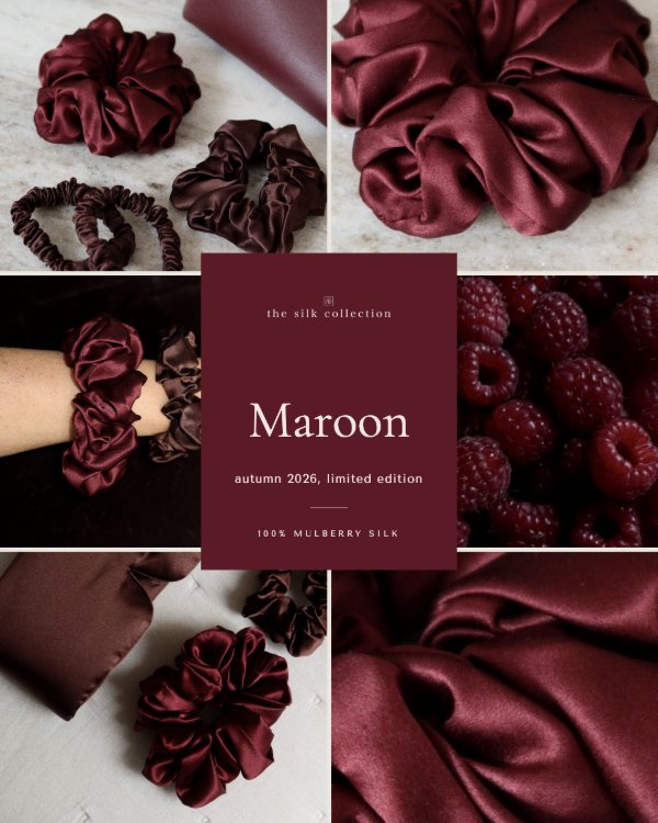 Maroon, autumn 2026 limited edition mulberry silk