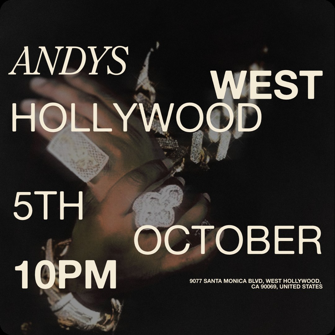 Dilla-Gence 2. Andys West Hollywood, 5 October, 10PM.