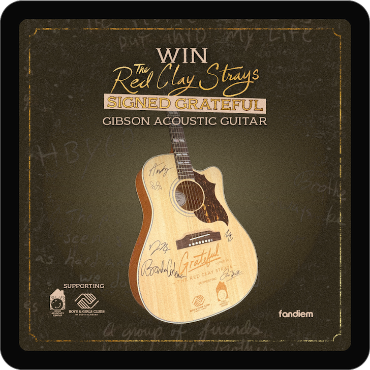 Win The Red Clay Strays-Signed Grateful Gibson Acoustic Guitar