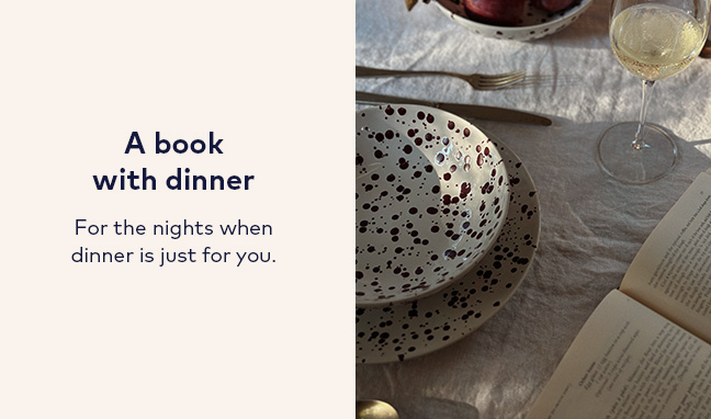A book with dinner