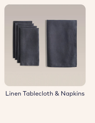 Midnight Linen Tablecloth & Napkin Set