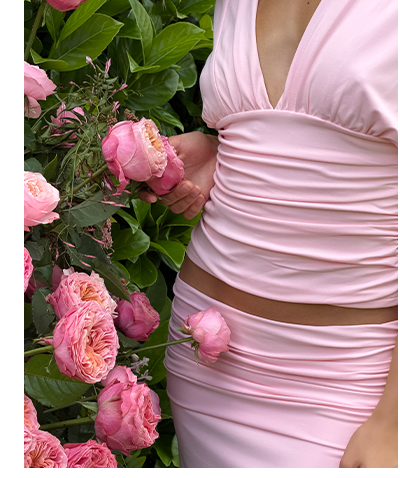 Lorelei Top and Midi Skirt - Pink