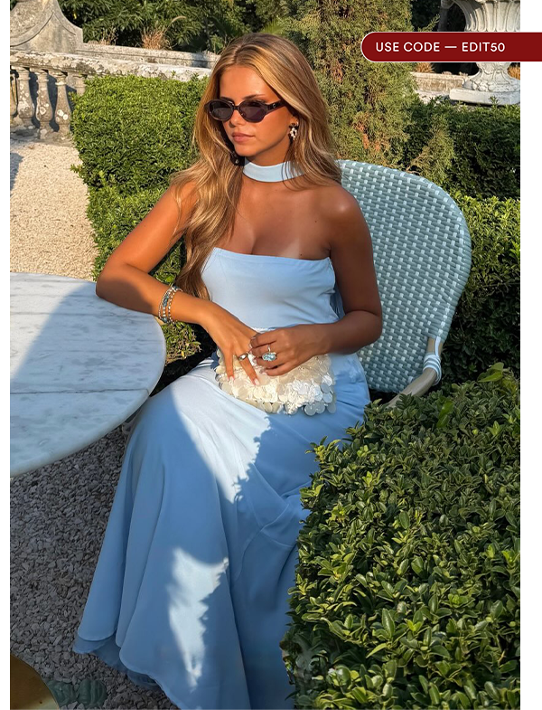 @margaridacmello wears Under The Pagoda Maxi Dress - Blue