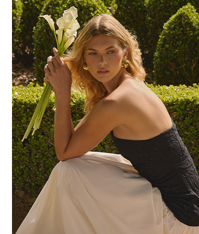 Valette Lace Maxi Dress - Ivory Black