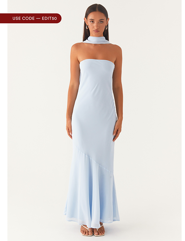 Under The Pagoda Maxi Dress - Blue