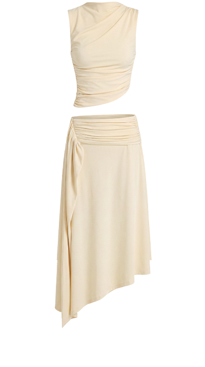 Briege Top and Maxi Skirt - Yellow 