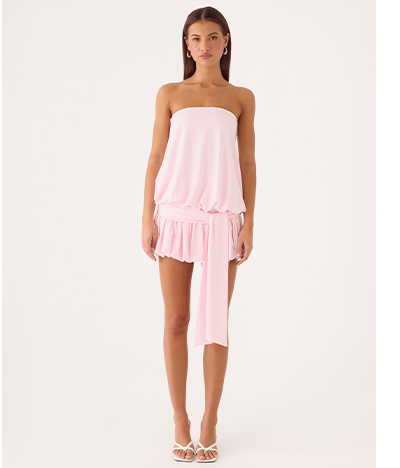Mazie Strapless Mini Dress - Pink