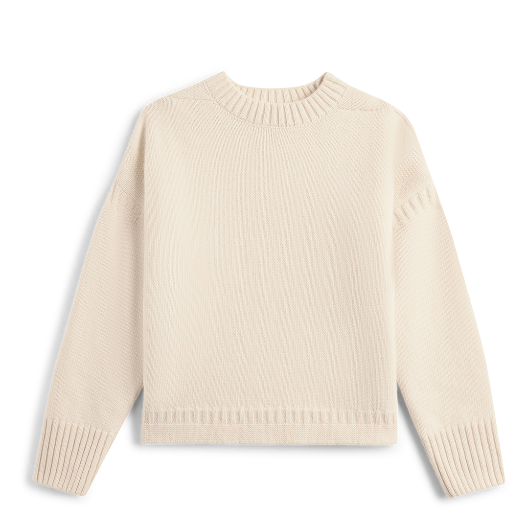 Mini Guernsey Jumper: Wool, Ivory