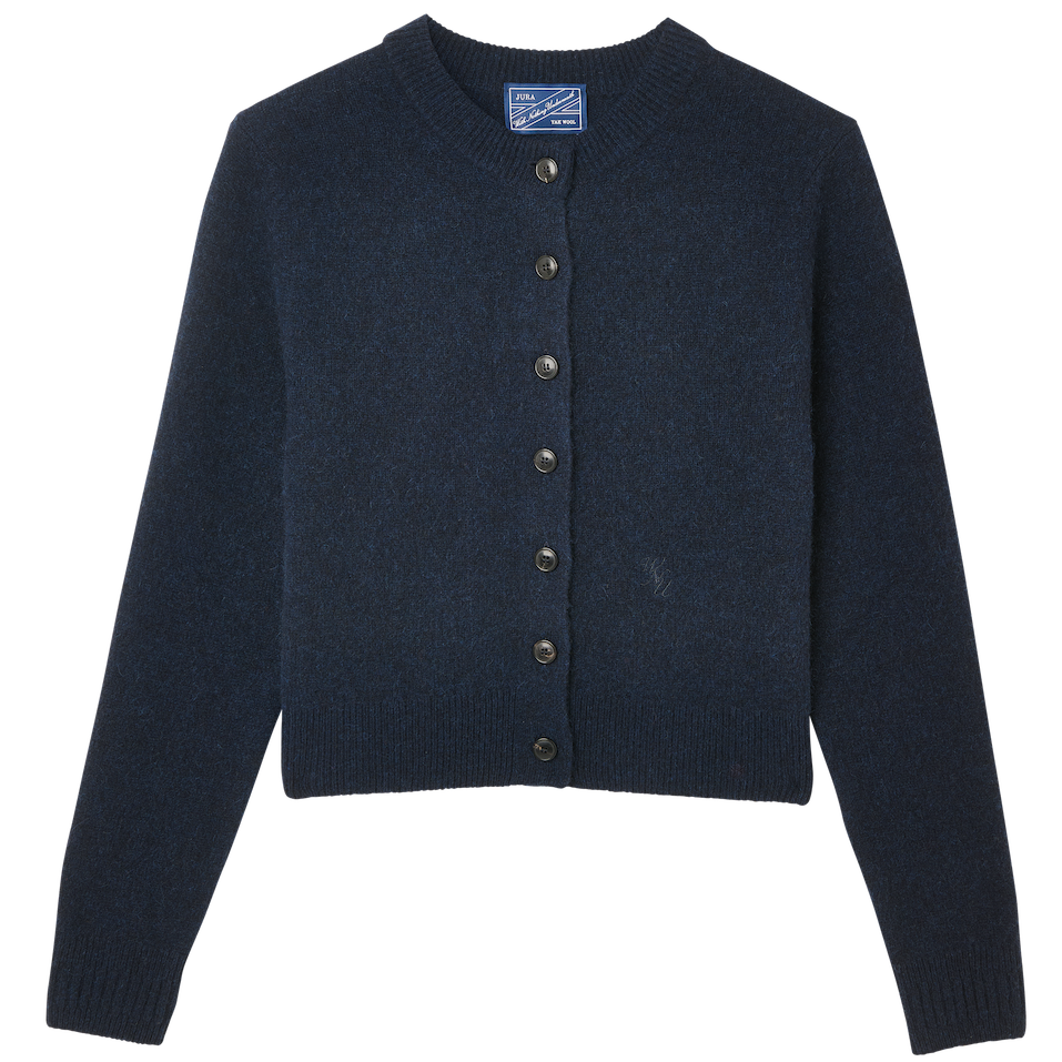 Jura Cardigan: Yak Wool, Navy