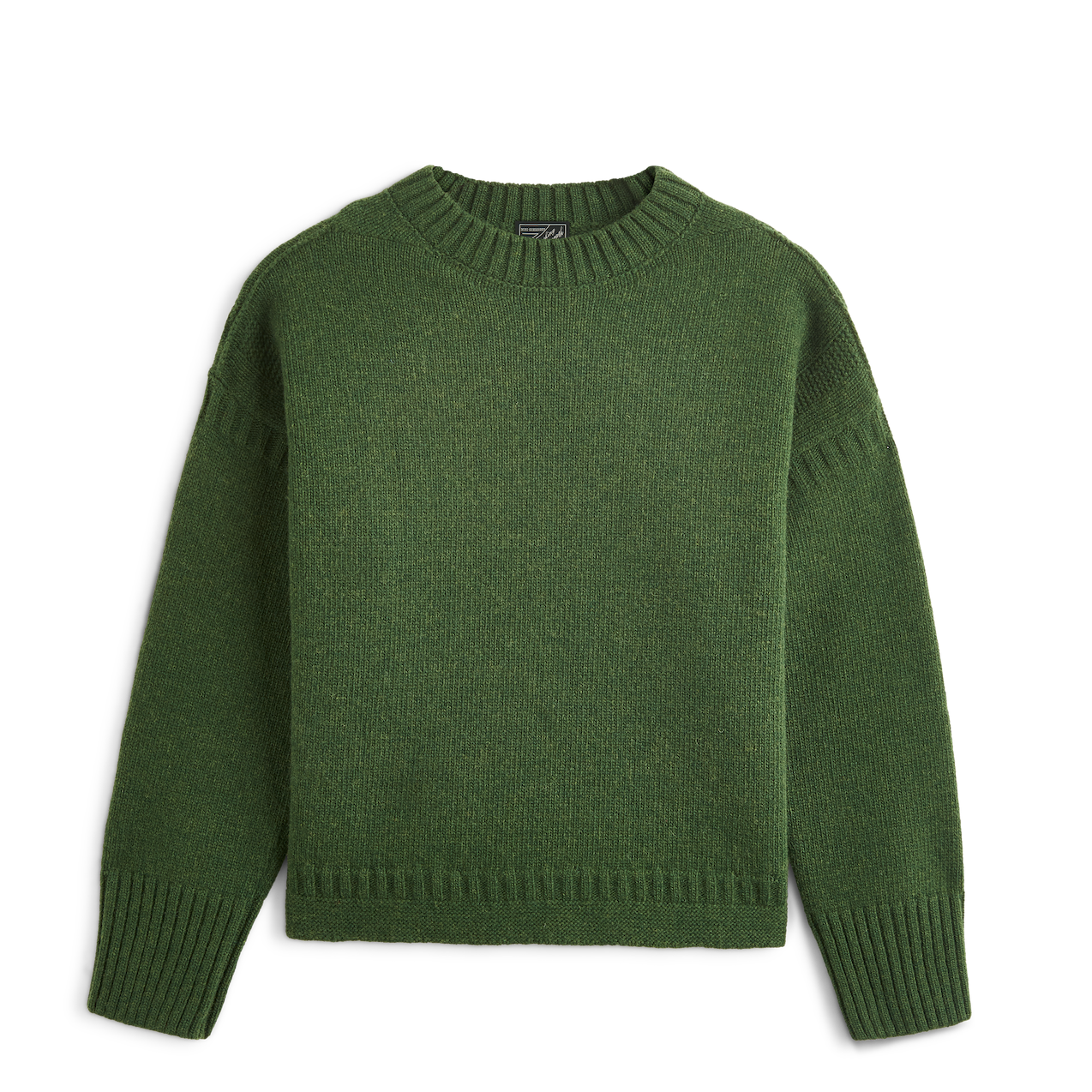 Mini Guernsey Jumper: Wool, Bottle Green