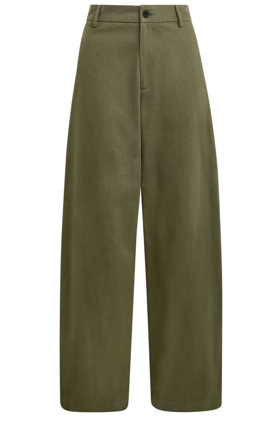 Alba Trouser: Cotton Twill, Khaki