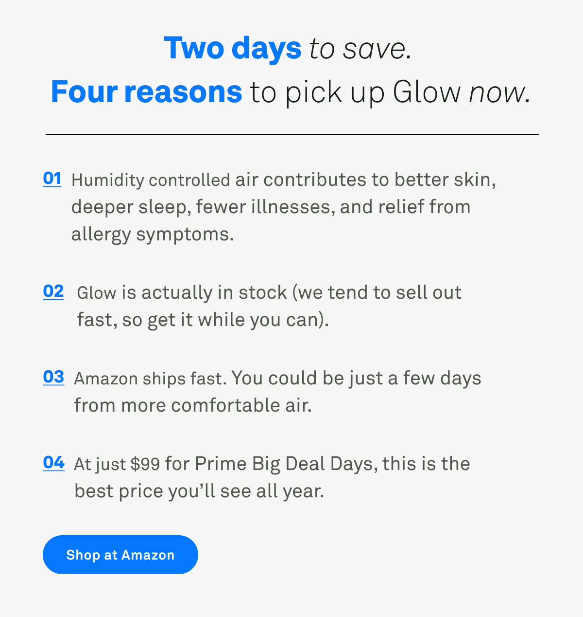 2 days to save. 4 reasons to pick up Glow now.
