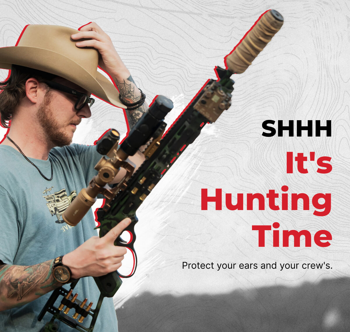 SHHH It's Hunting Time. Protect your ears and your crew's.