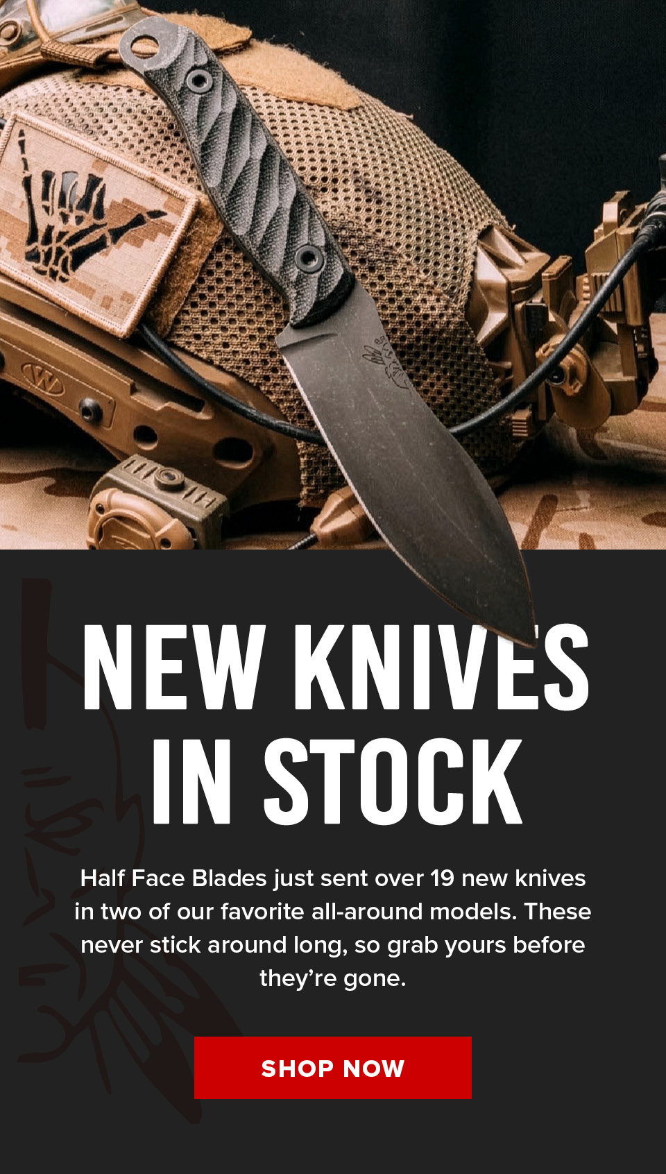 New Knives In Stock From Half Face Blades
